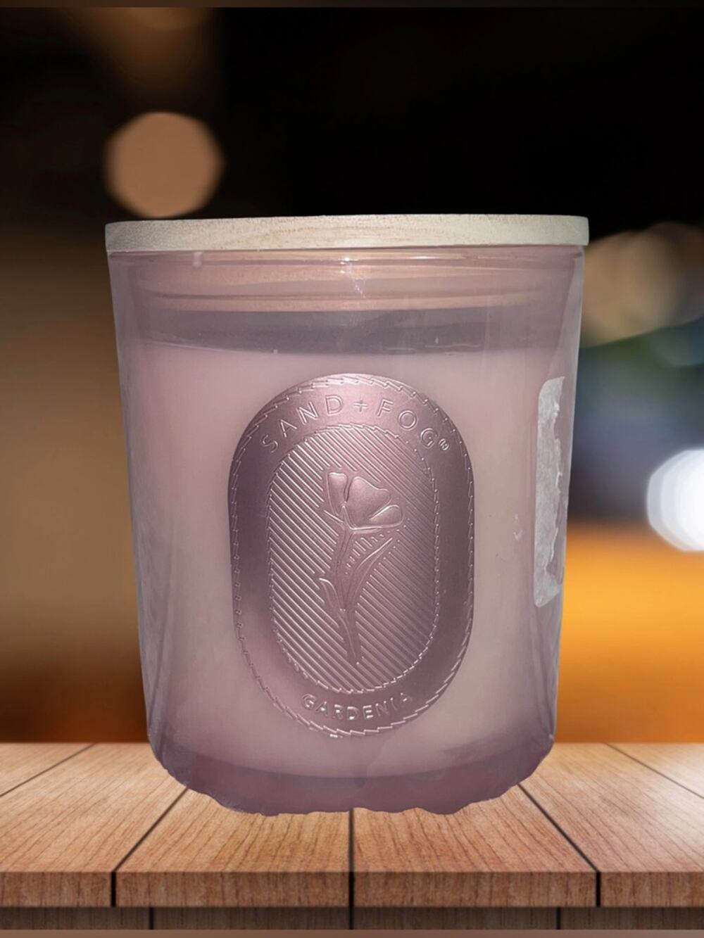 NEW! Sand + Fog Upper East Side Wooden Lid Scented Luxury Candle 10oz